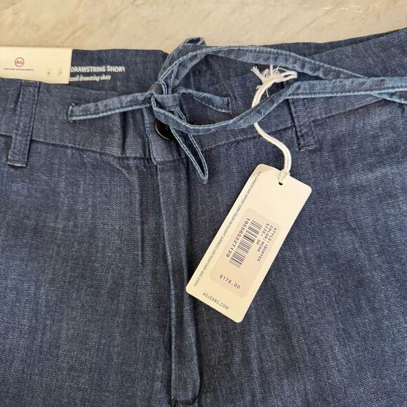 AG Adriano Goldschmied Wells drawstring relaxed tapered shorts cotton sz 32 NWT - Picture 6 of 12